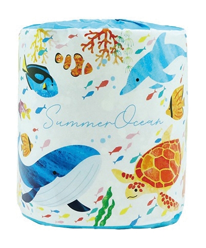 ２０２６サマーオーシャンプリントトイレットロールダブル（２７．５ｍ）