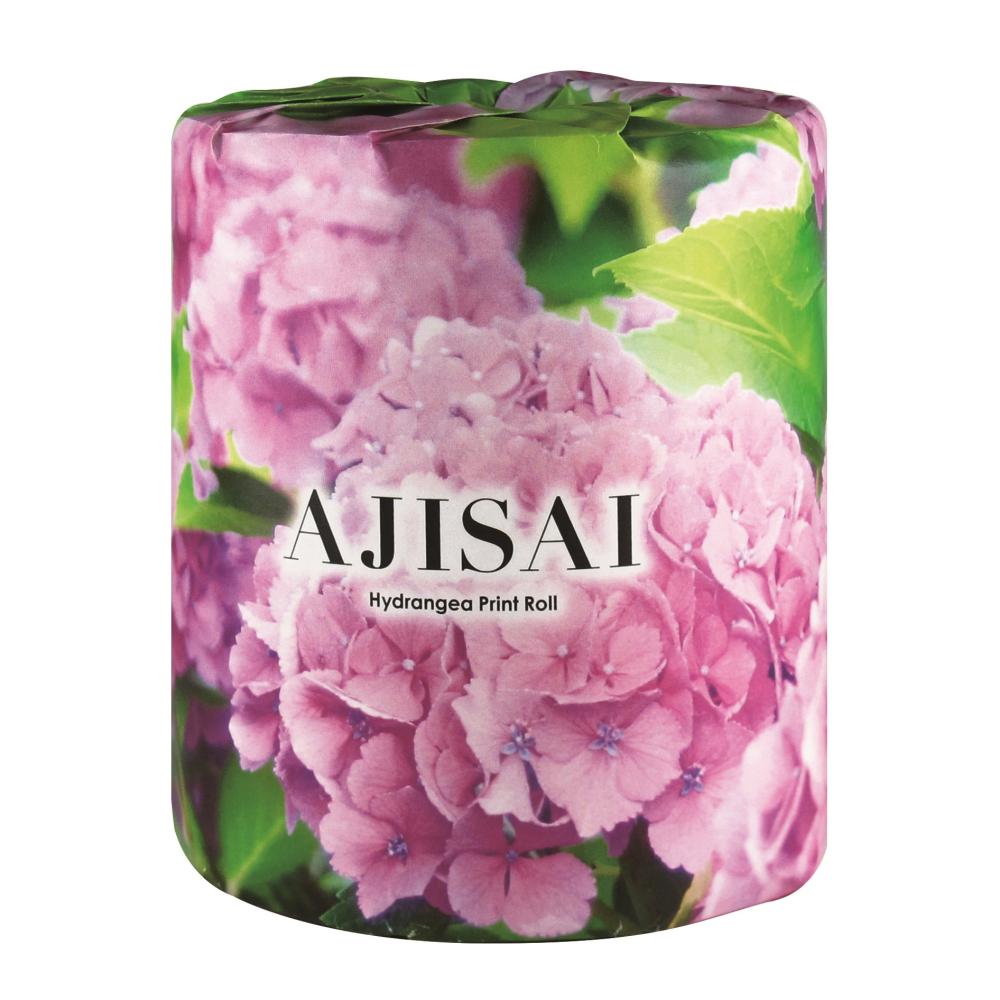 あじさいプリントトイレットロールダブル（30ｍ）