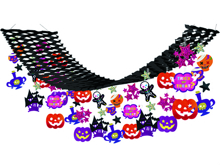 ガイコツハロウィンプリーツハンガー