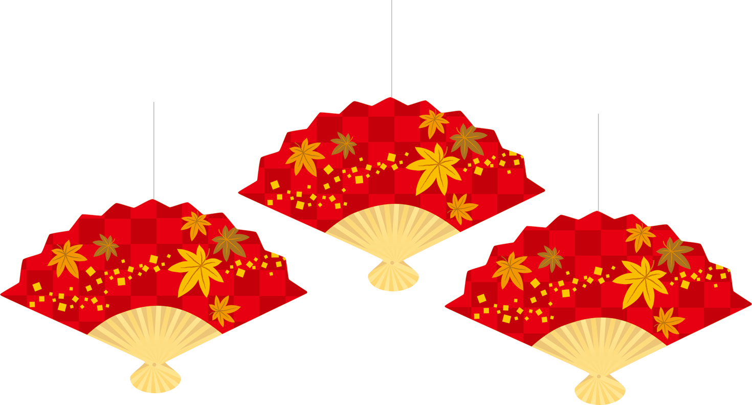 紅葉扇オーナメント 3個セット