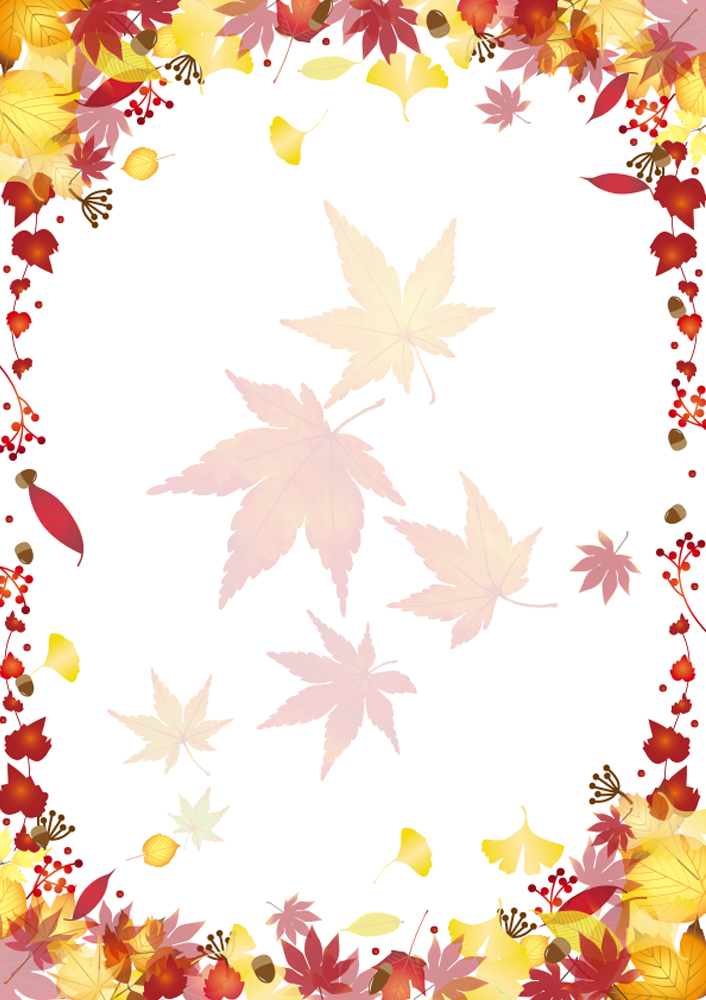 A1メッセージポスター 秋用D 紅葉