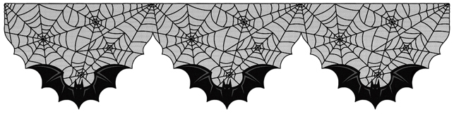 ハロウィンレースドレープ (ブラック)
