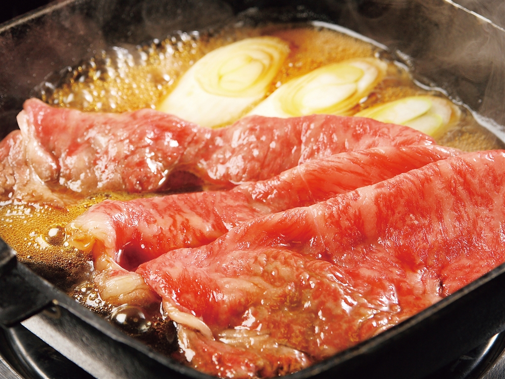 銀座吉澤　黒毛和牛雌牛　霜降りと赤身の食べ比べすき焼きセット