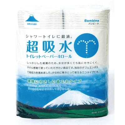 バンビーナ超吸水トイレットペーパー4ロールダブル（18ｍ）