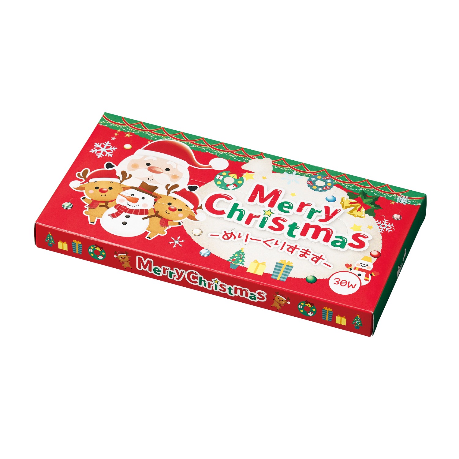 メリークリスマスBOXティッシュ30W