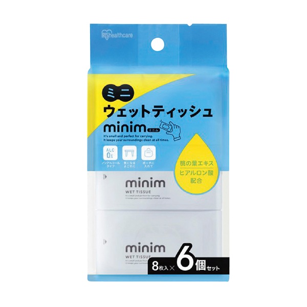ミニウェットティッシュ minim8枚入×6個