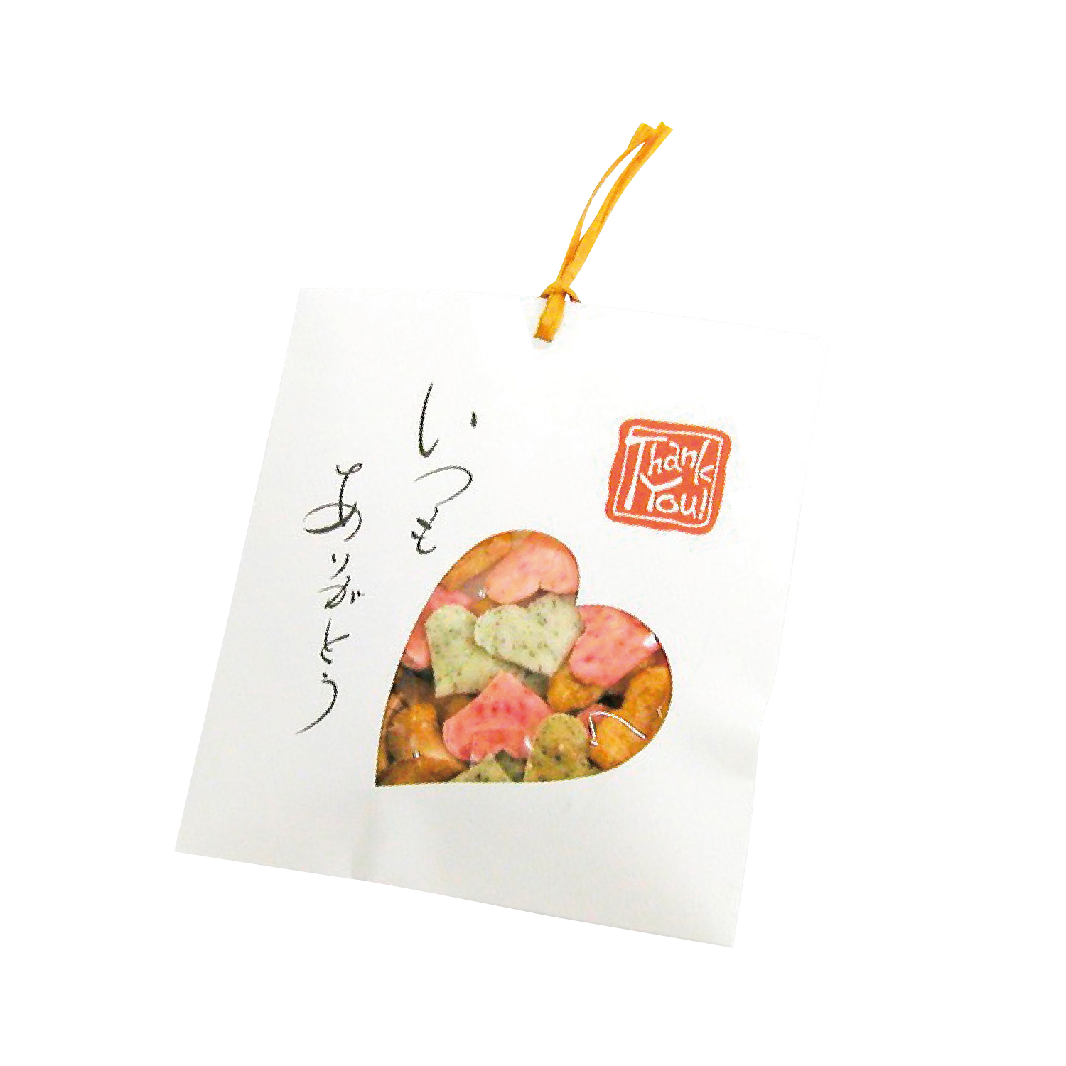 感謝のしおりハートおかき