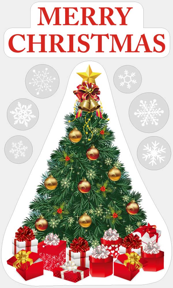 ウィンドウステッカー クリスマスツリー