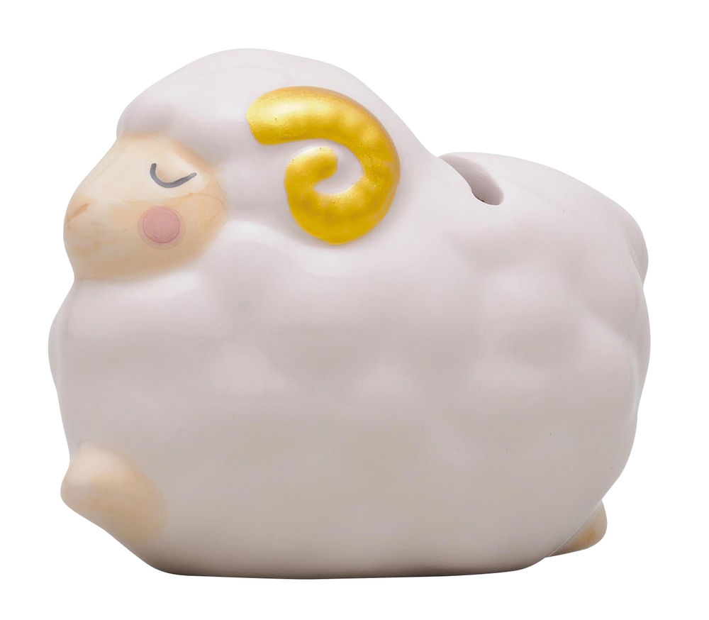 開運干支 未釉薬貯金箱