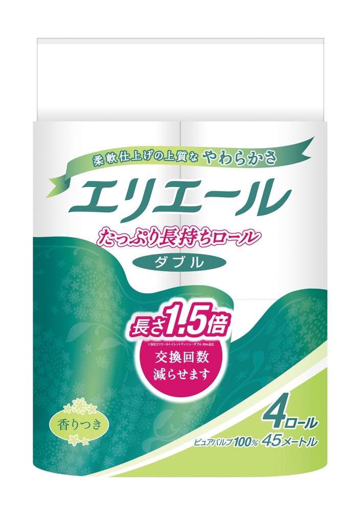 エリエールトイレットティシュー コンパクト4ロールダブル(45m)