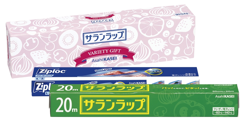サランラップ(30cm×20m)&ジップロックフリーザーバッグ(L5枚)セット