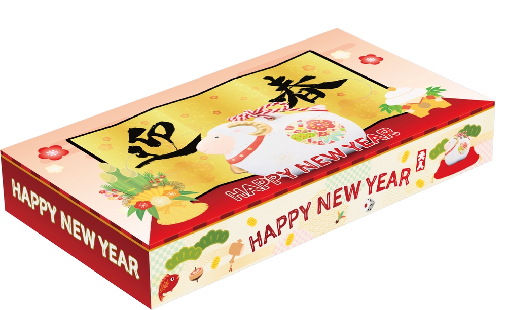 迎春干支BOXティッシュ40W