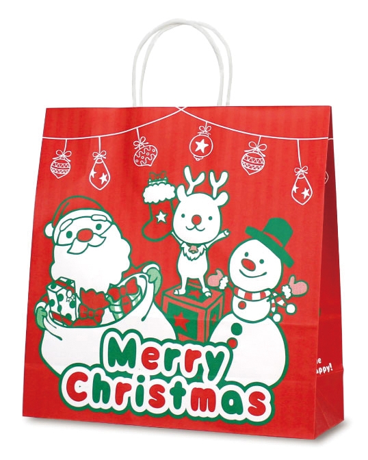 手提げ紙袋 クリスマスバスケット1枚(中)