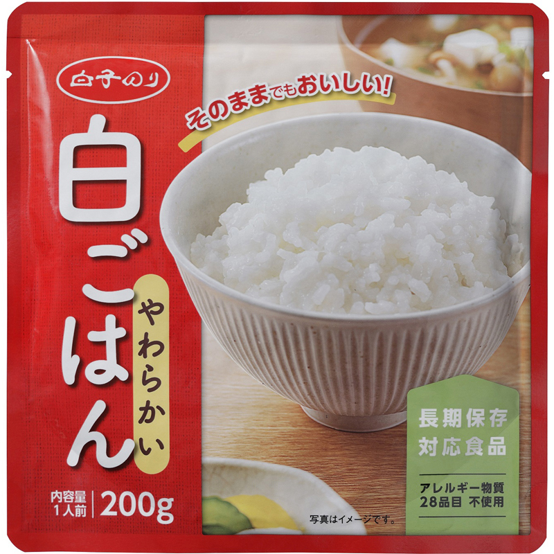 白子のり　５年保存白ごはんレトルト200ｇ