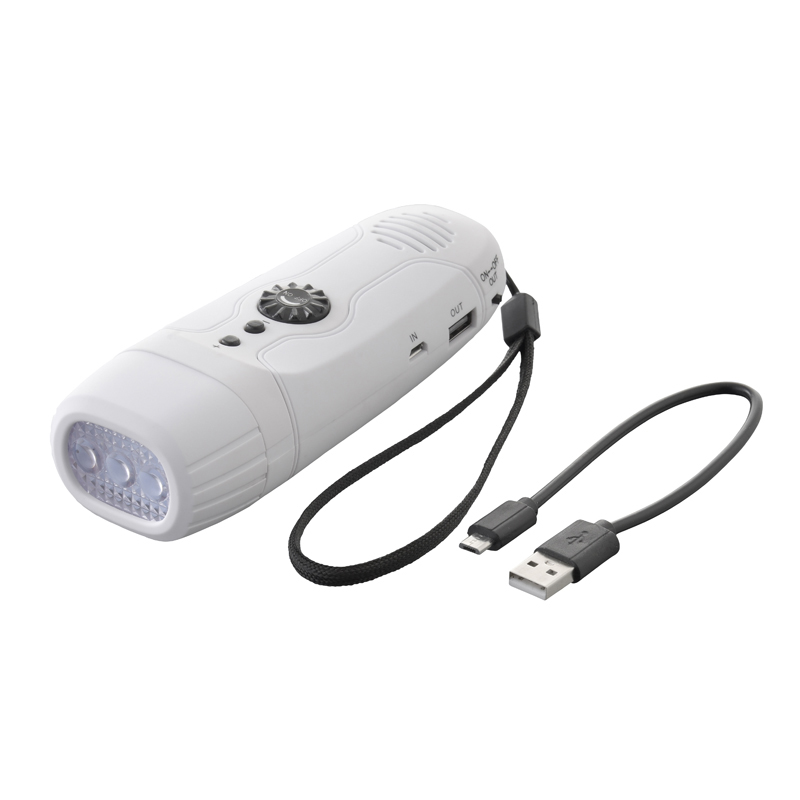 スマホ対応ダイナモＦＭラジオＬＥＤライト