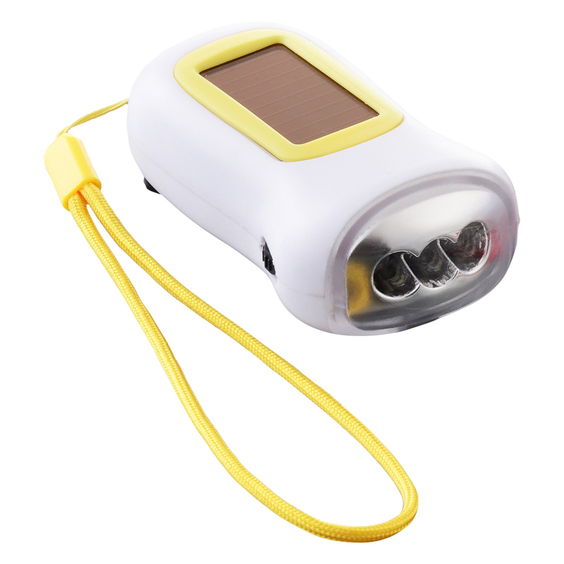 新・ソーラー＆ダイナモＬＥＤライト（ホワイト×イエロー）