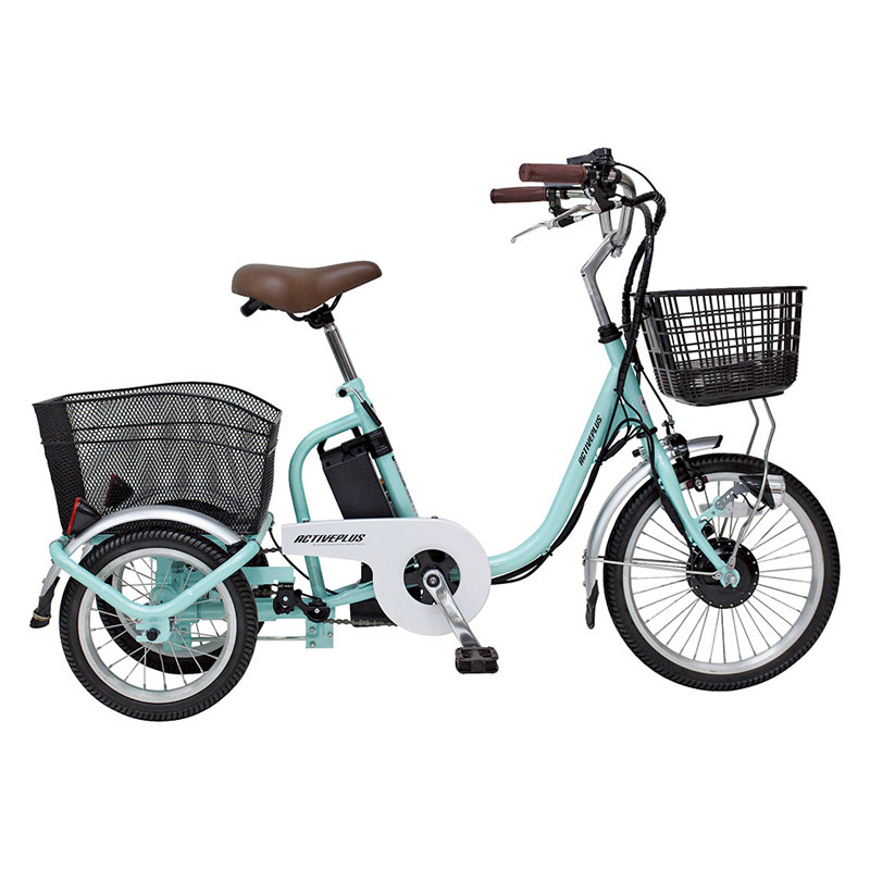 ACTIVEPLUS(アクティブプラス)ノーパンク ロータイプ電動アシスト三輪自転車