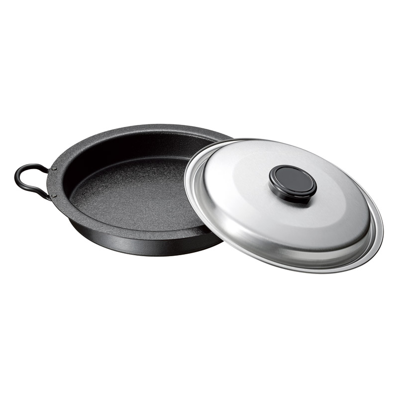 燕三 IH対応鉄焼肉･餃子鍋26㎝（蓋付）