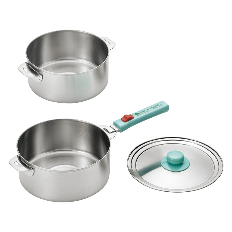 燕熟の技 ハンドル着脱式鍋18㎝&20㎝セット