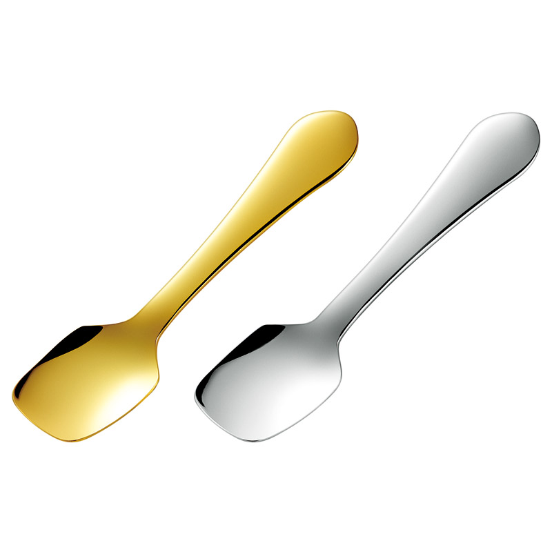 SURUN 純銅アイスクリームスプーン2PCS（ゴールド&シルバー）