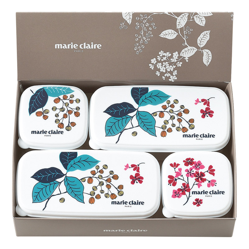 マリ･クレール フレンチライラック シール容器4Pセット･A