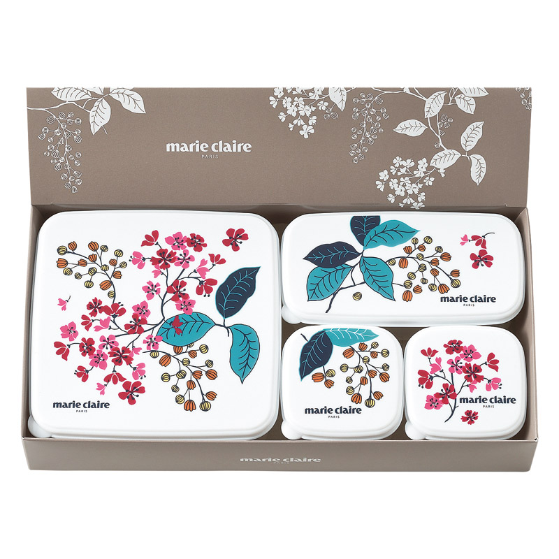 マリ･クレール フレンチライラック シール容器4Pセット･B