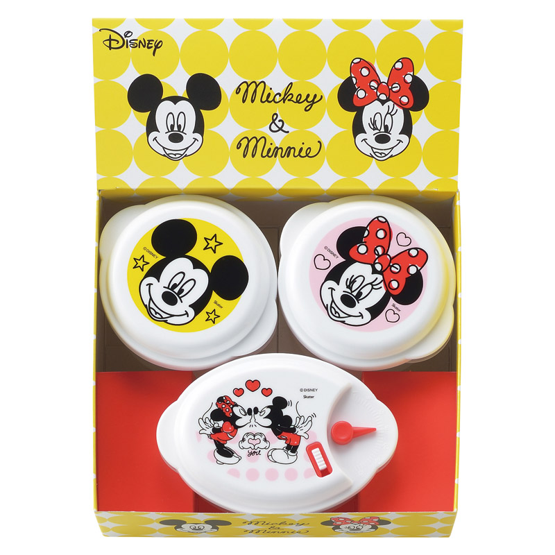 ミッキー&ミニー ポップトーン 電子レンジ容器3PC