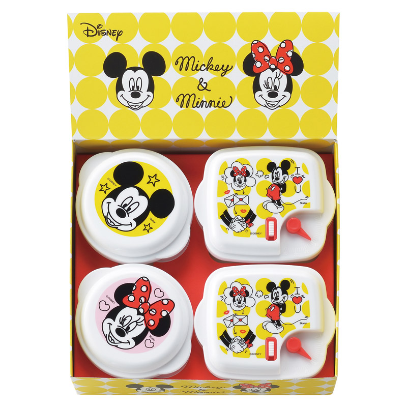 ミッキー&ミニー ポップトーン 電子レンジ容器4PC