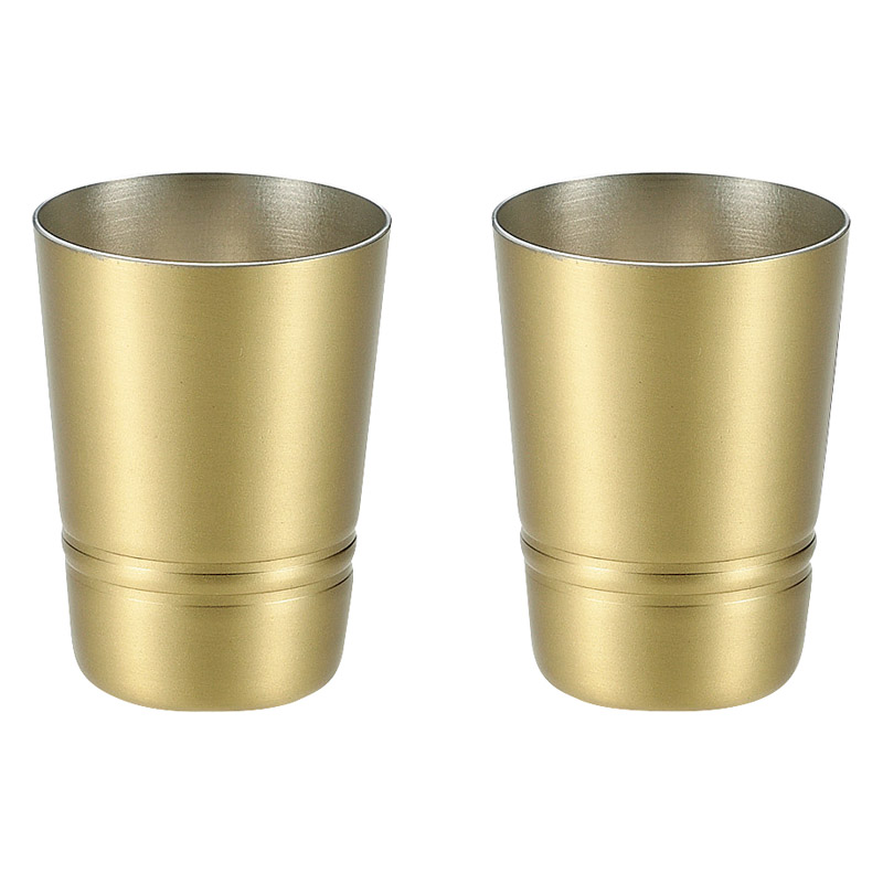 食楽工房 シンプルライン 真鍮製ショットタンブラー 2P