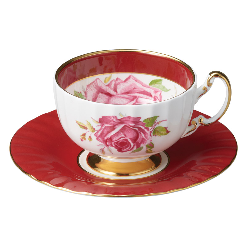 エインズレイ ローザセンティフォーリア ティーカップ&ソーサー