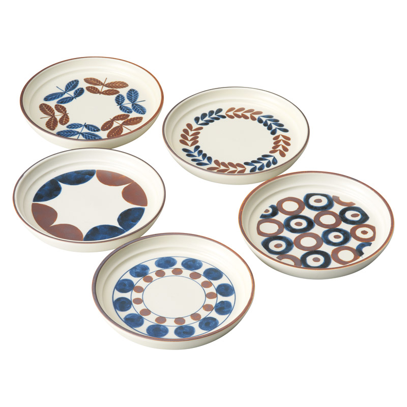 レトロモダン プレート5枚組