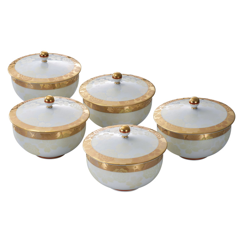 香蘭社 幸彩華 蓋付湯呑揃