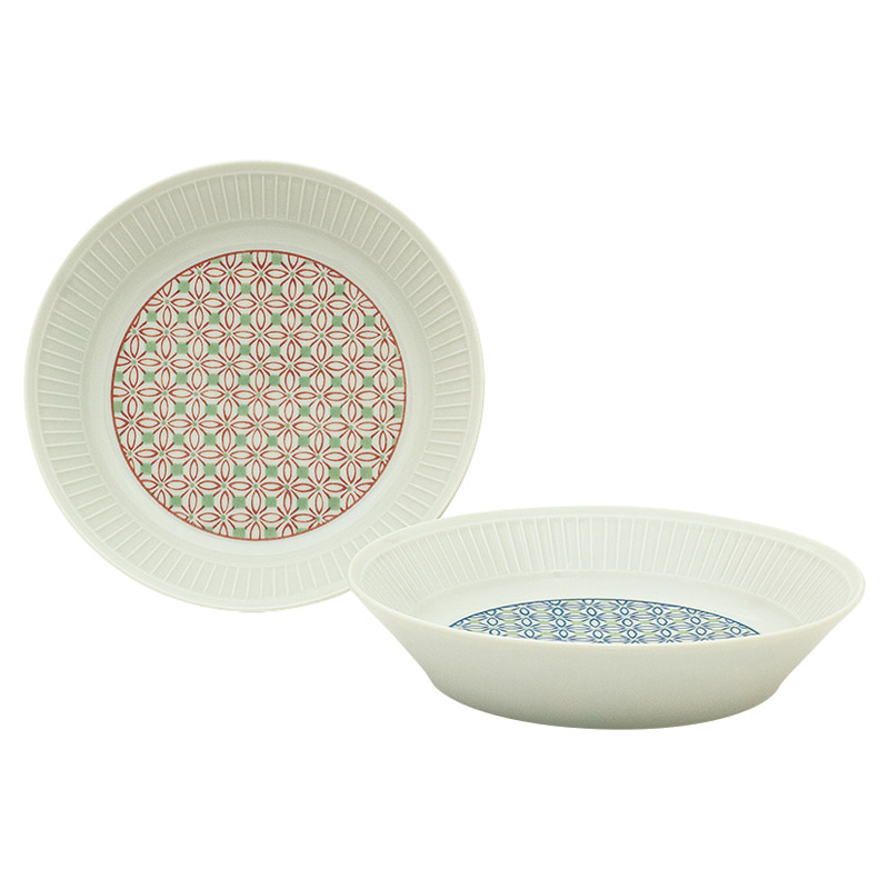 とくさ七宝文 ペアプレートセット