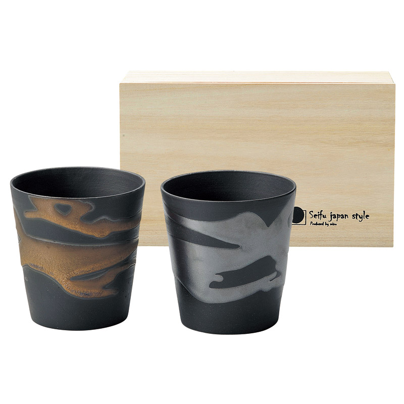 清風の匠 田端繁道 金銀流し ロックカップペア