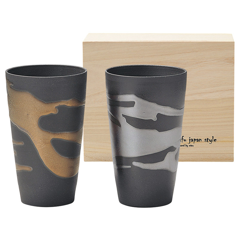 清風の匠 田端繁道 金銀流し 泡立ちカップペア