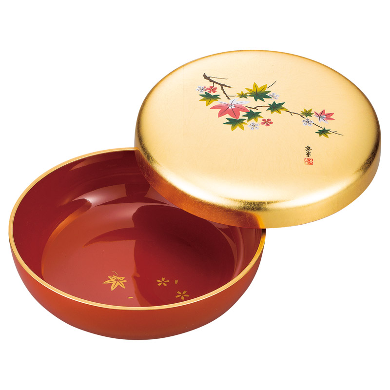 金銀箔工芸 匠（たくみ） よしの春秋 夏目菓子器