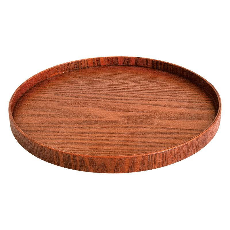 山中塗 ノンスリップ 9寸丸盆 摺り