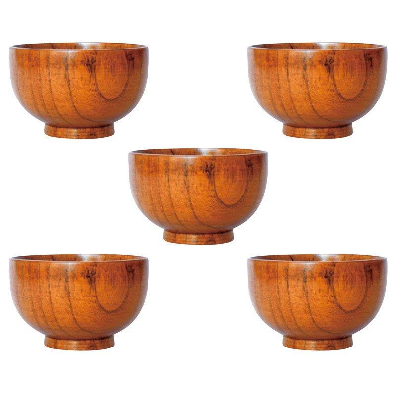 山中塗 食洗機対応 都型汁椀5個セット