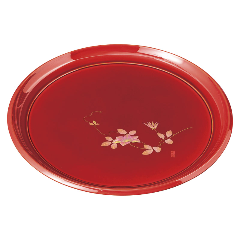 紀州塗 紀の里 春慶8.0丸盆