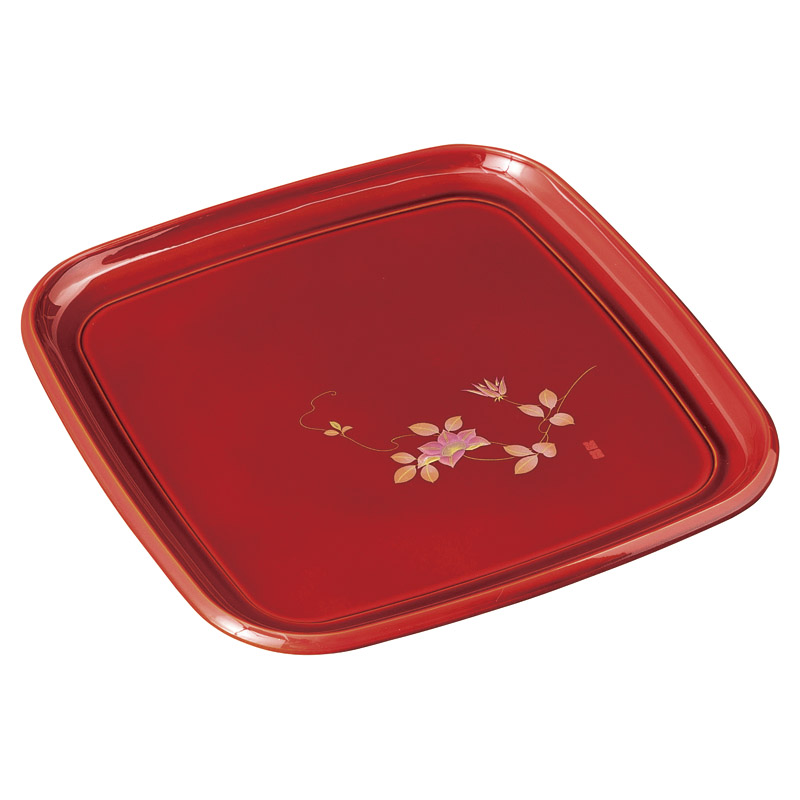 紀州塗 紀の里 春慶8.0角盆