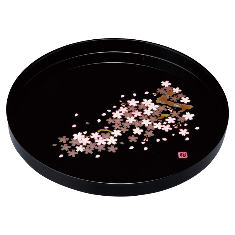 紀州塗 雅桜 10.0丸盆