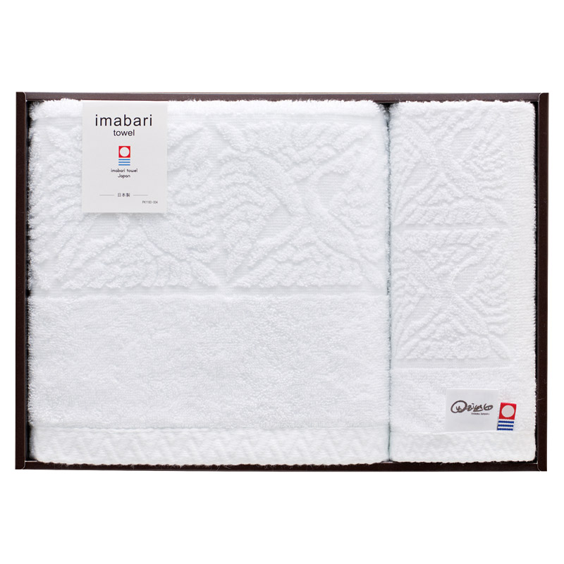 四国巡白 白鷺 今治ホワイトジャカード バス1P･ウォッシュタオル1P