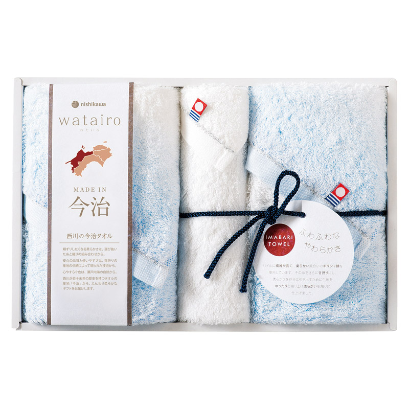 今治 わたいろ タオルギフト フェイス2P･ウォッシュタオル1P