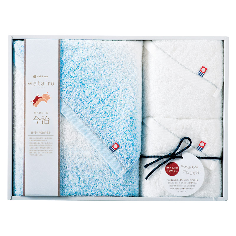 今治 わたいろ タオルギフト バス1P･フェイスタオル2P