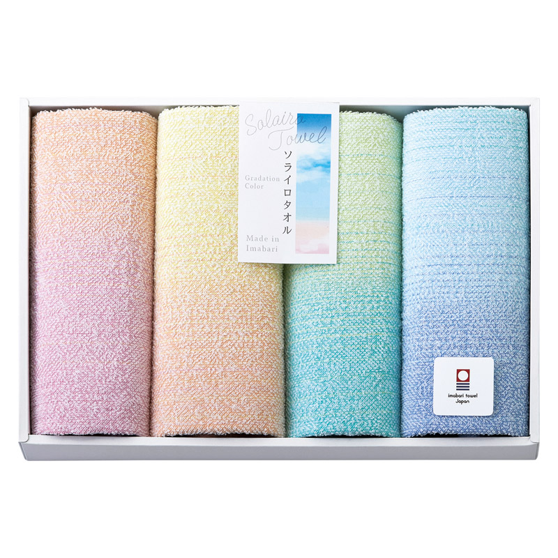Solairo Towel（ソライロタオル） 今治産タオル フェイスタオル4P