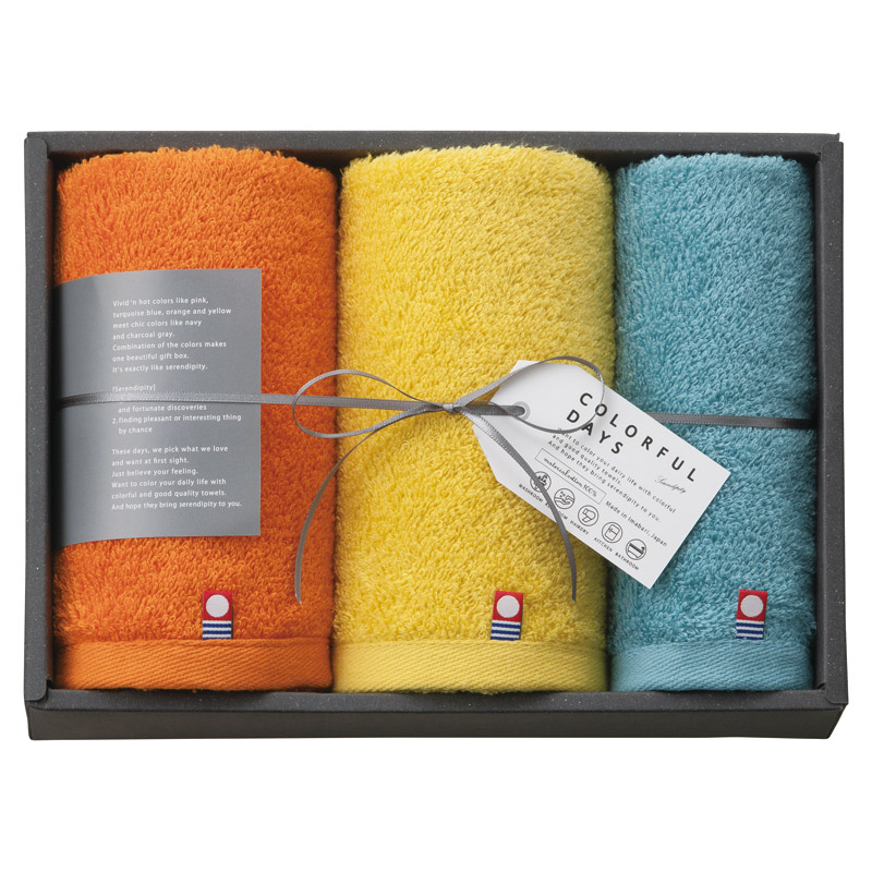 カラフルデイズ フェイス2P･ハンドタオル1P