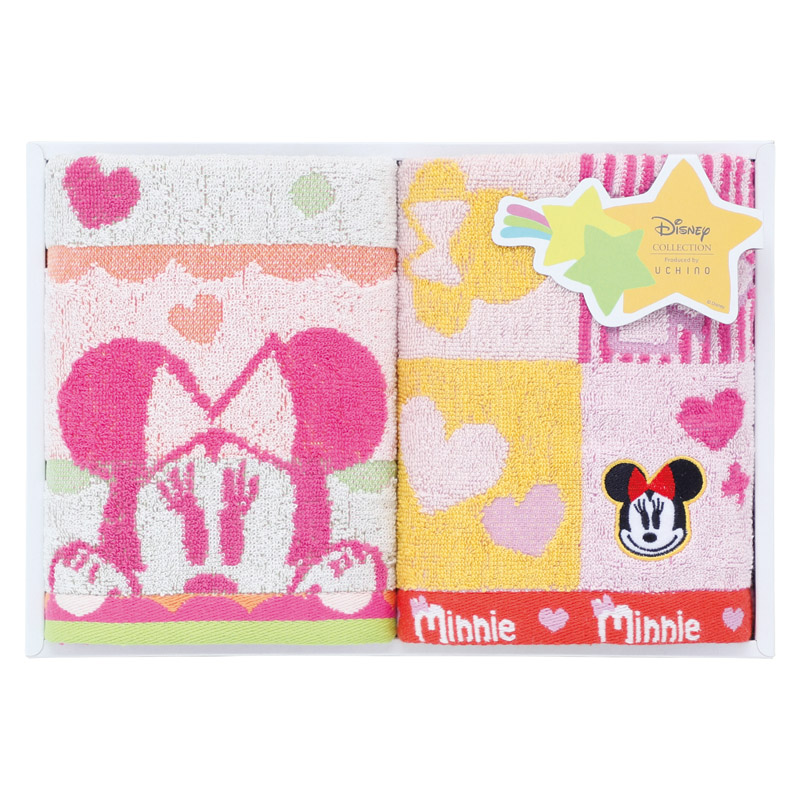 ディズニー ハピネスフレーク フェイスタオル2P