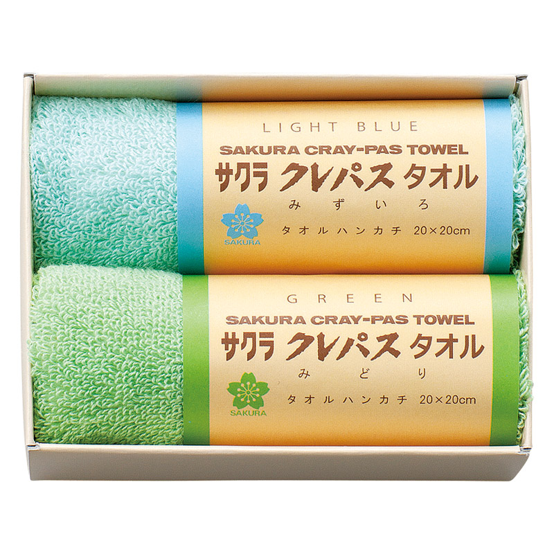 クレパスタオル タオルハンカチ2P