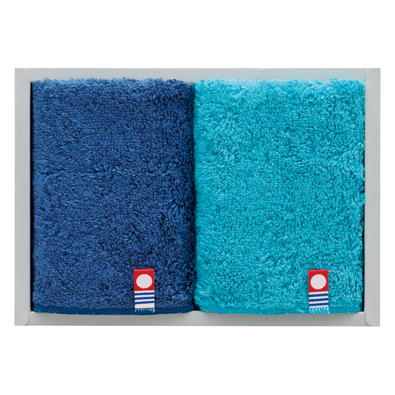 フェルガナコットン 今治カラータオルハンカチ2P