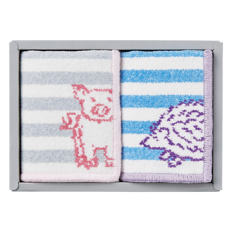 Grece 越後織技シェニール織コパンミニタオルハンカチ2P